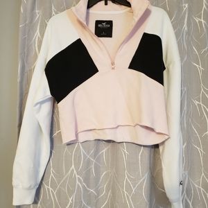 Hollister half zip crop sweatshirt